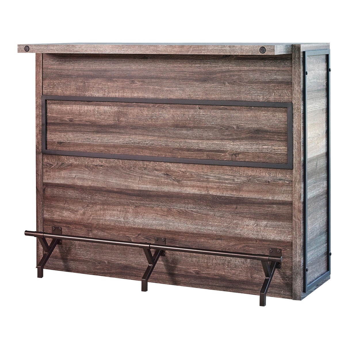  Coaster Furniture Joe 182071 5-shelf Composite Wood Home Bar Wine Cabinet - Aged Oak IMAGE 1