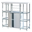  Coaster Furniture Gallimore 182757 2-door Bar Cabinet Wine Storage - White High Gloss IMAGE 1