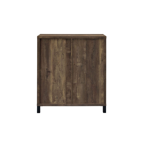  Coaster Furniture Arlington 182852 Sliding Door Home Bar Wine Cabinet - Rustic Oak IMAGE 5