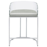  Coaster Furniture Thermosolis 183405 Clear Acrylic Counter Chair - Chrome IMAGE 2