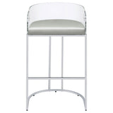  Coaster Furniture Thermosolis 183406 Clear Acrylic Bar Chair - Chrome IMAGE 2