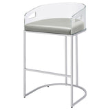  Coaster Furniture Thermosolis 183406 Clear Acrylic Bar Chair - Chrome IMAGE 3