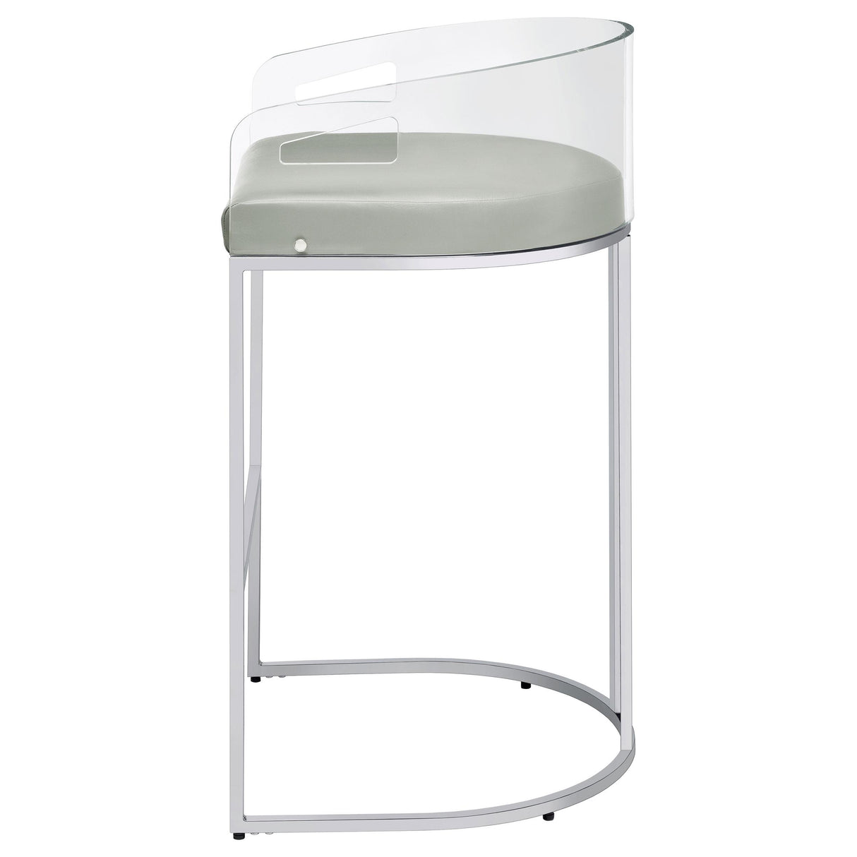  Coaster Furniture Thermosolis 183406 Clear Acrylic Bar Chair - Chrome IMAGE 4