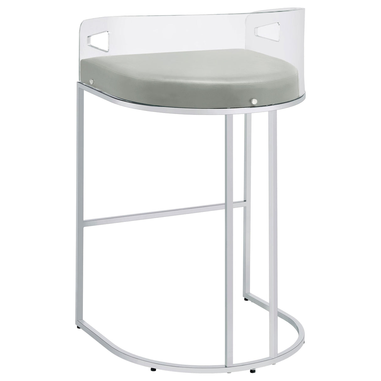  Coaster Furniture Thermosolis 183406 Clear Acrylic Bar Chair - Chrome IMAGE 5