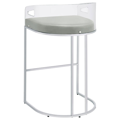  Coaster Furniture Thermosolis 183406 Clear Acrylic Bar Chair - Chrome IMAGE 5