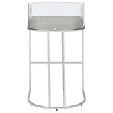  Coaster Furniture Thermosolis 183406 Clear Acrylic Bar Chair - Chrome IMAGE 6
