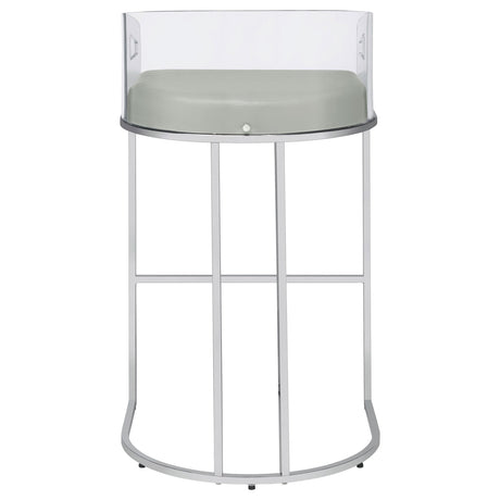  Coaster Furniture Thermosolis 183406 Clear Acrylic Bar Chair - Chrome IMAGE 6