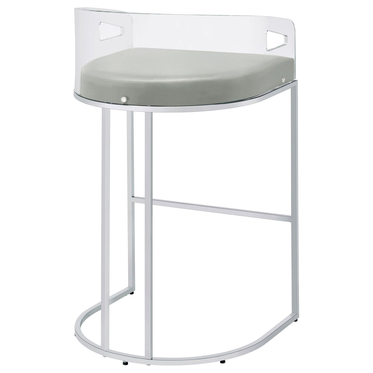  Coaster Furniture Thermosolis 183406 Clear Acrylic Bar Chair - Chrome IMAGE 7