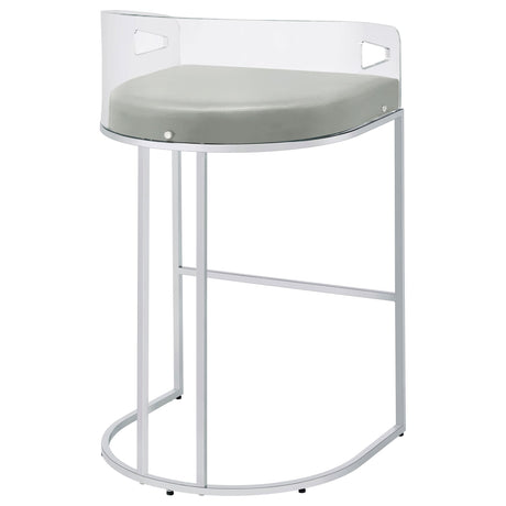  Coaster Furniture Thermosolis 183406 Clear Acrylic Bar Chair - Chrome IMAGE 7