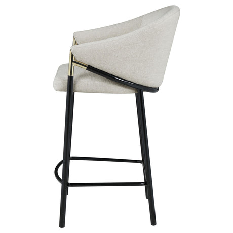  Coaster Furniture Chadwick 183436 Fabric Upholstered Counter Chair - Beige IMAGE 4