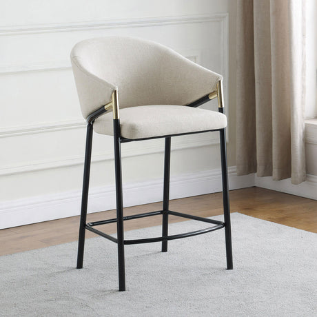  Coaster Furniture Chadwick 183436 Fabric Upholstered Counter Chair - Beige IMAGE 9