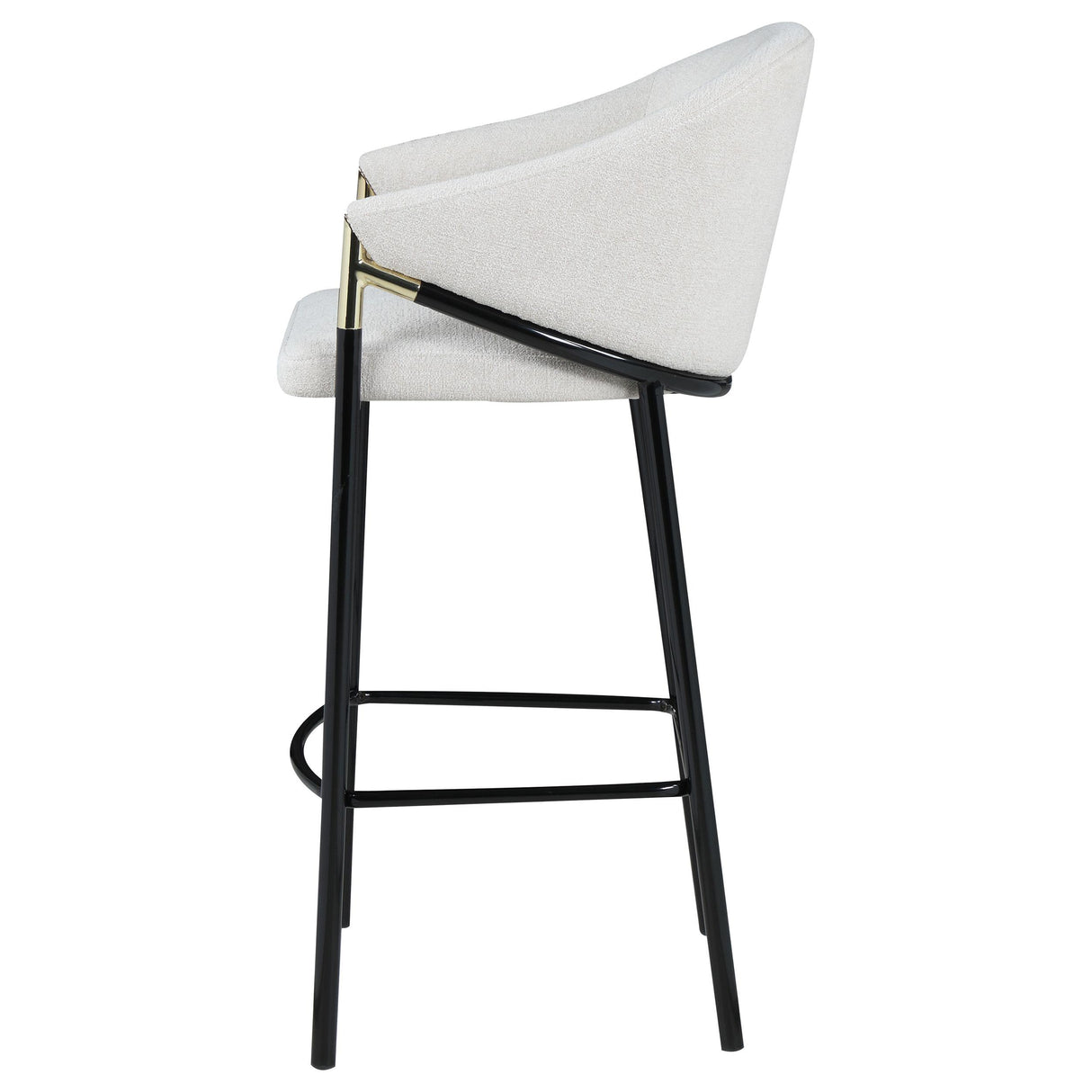  Coaster Furniture Chadwick 183437 Fabric Upholstered Bar Chair - Beige IMAGE 4