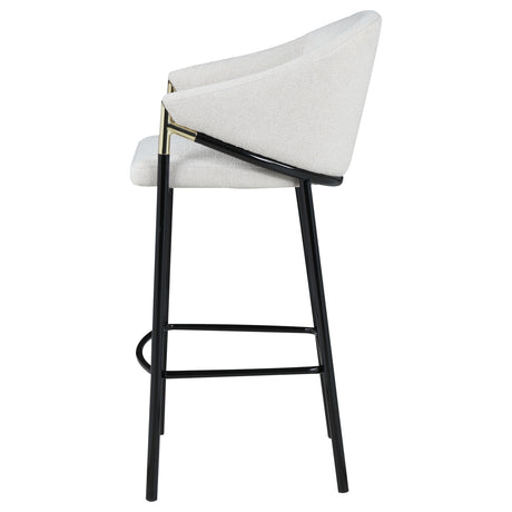  Coaster Furniture Chadwick 183437 Fabric Upholstered Bar Chair - Beige IMAGE 4