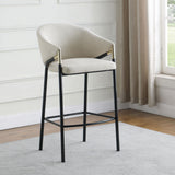  Coaster Furniture Chadwick 183437 Fabric Upholstered Bar Chair - Beige IMAGE 9
