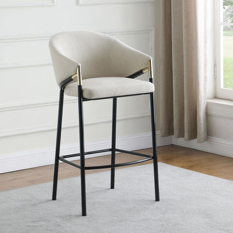  Coaster Furniture Chadwick 183437 Fabric Upholstered Bar Chair - Beige IMAGE 9