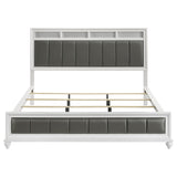  Coaster Furniture Barzini 205891KW Wood California King Panel Bed - White IMAGE 3