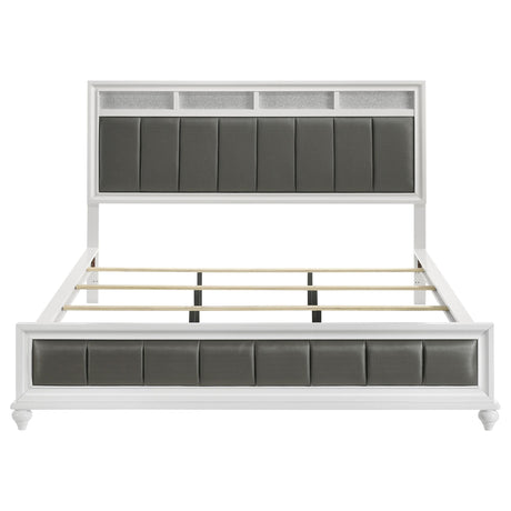 Coaster Furniture Barzini 205891KW Wood California King Panel Bed - White IMAGE 3
