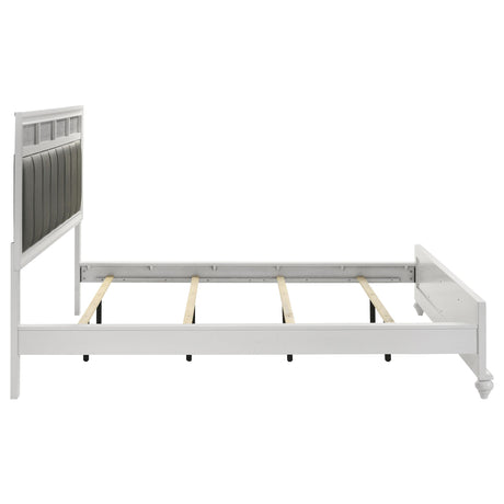  Coaster Furniture Barzini 205891KW Wood California King Panel Bed - White IMAGE 5