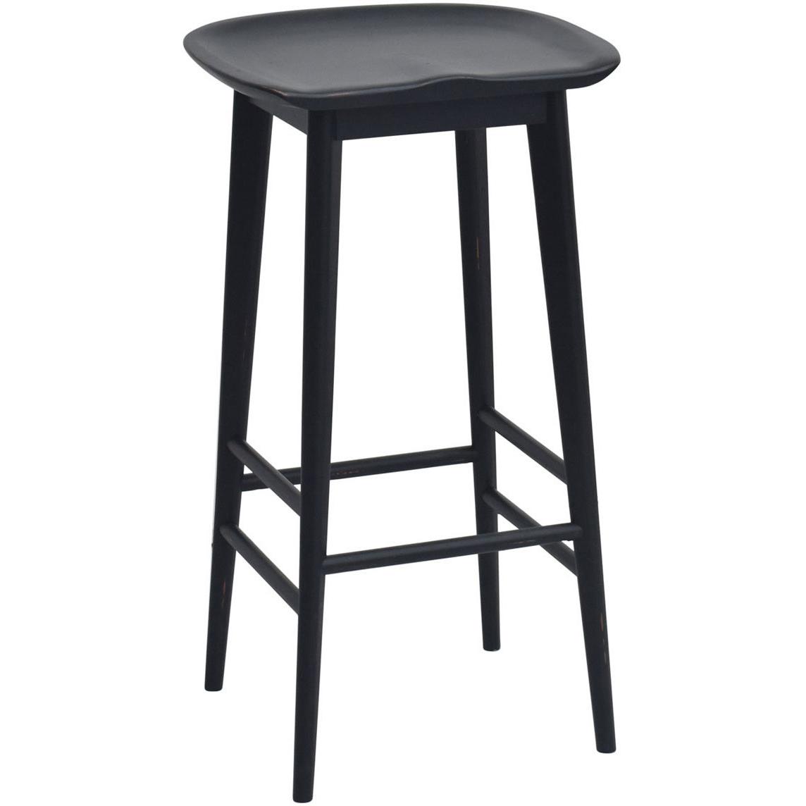  Steve Silver Furniture Hilton HI600CSB Counter Height Stool - Black IMAGE 2