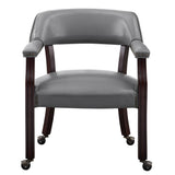  Steve Silver Furniture Tournament TU500AG Arm Chair w/Casters - Gray IMAGE 2