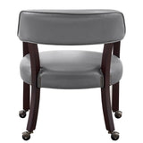  Steve Silver Furniture Tournament TU500AG Arm Chair w/Casters - Gray IMAGE 4