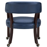  Steve Silver Furniture Tournament TU500AN Arm Chair w/Casters - Navy IMAGE 4