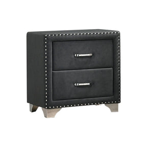  Coaster Furniture Melody 223382 Upholstered 2-Drawer Nightstand - Grey IMAGE 1