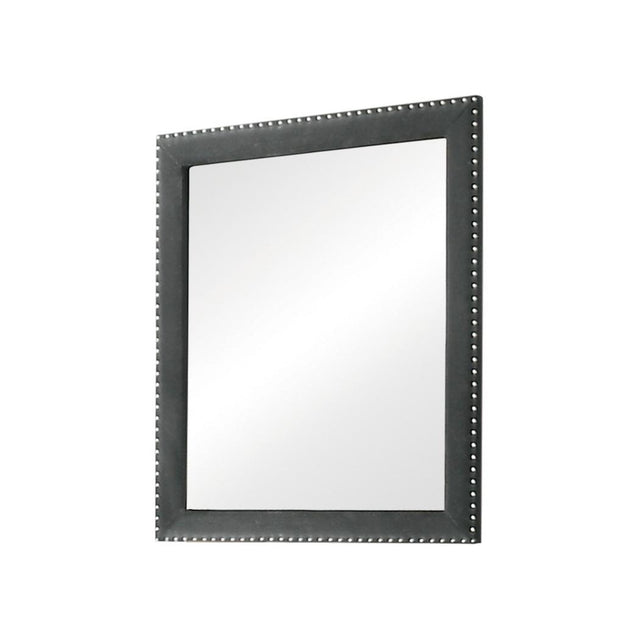  Coaster Furniture Melody 223384 Upholstered Dresser Mirror - Grey IMAGE 1