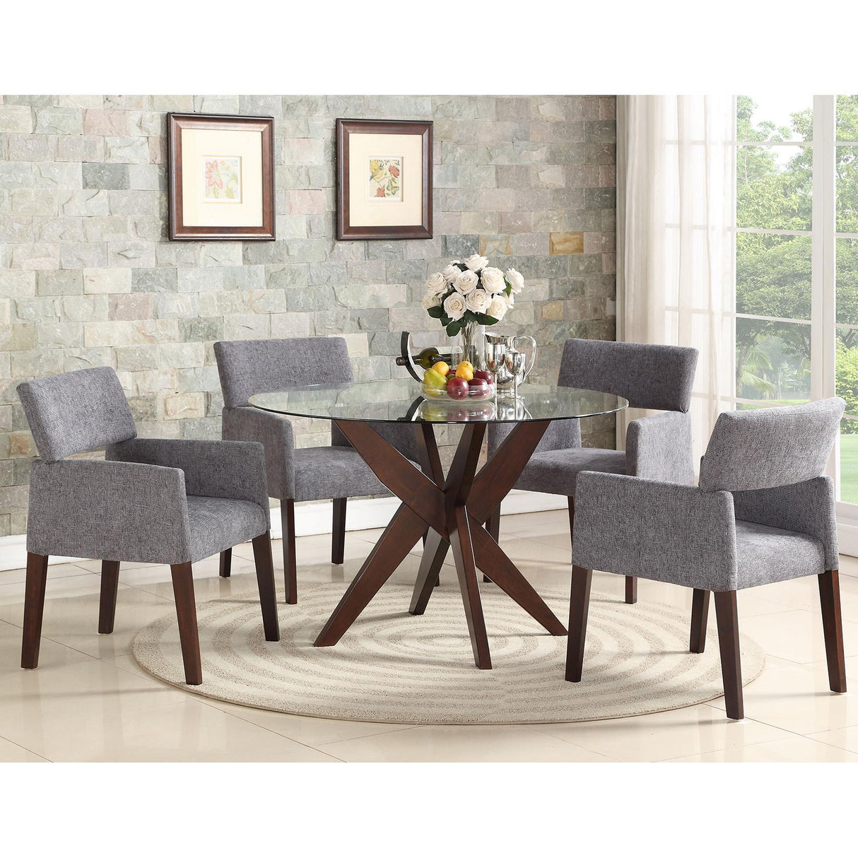  Steve Silver Furniture Amalie AL4848 Dining Table IMAGE 2