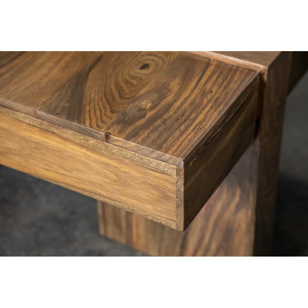  Coaster Furniture Samira 724138 Square Solid Wood Coffee Table - Natural Sheesham IMAGE 10