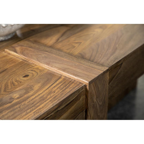  Coaster Furniture Samira 724138 Square Solid Wood Coffee Table - Natural Sheesham IMAGE 12