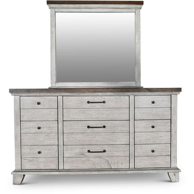  Steve Silver Furniture Bear Creek BC900DRMR Dresser and Mirror - White Smoke IMAGE 1