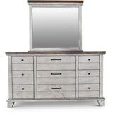  Steve Silver Furniture Bear Creek BC900DRMR Dresser and Mirror - White Smoke IMAGE 1