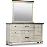  Steve Silver Furniture Bear Creek BC900DRMR Dresser and Mirror - White Smoke IMAGE 2
