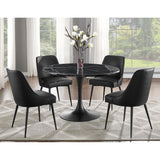  Steve Silver Furniture Colfax CF450KDBMT Round Dining Table - Black IMAGE 3