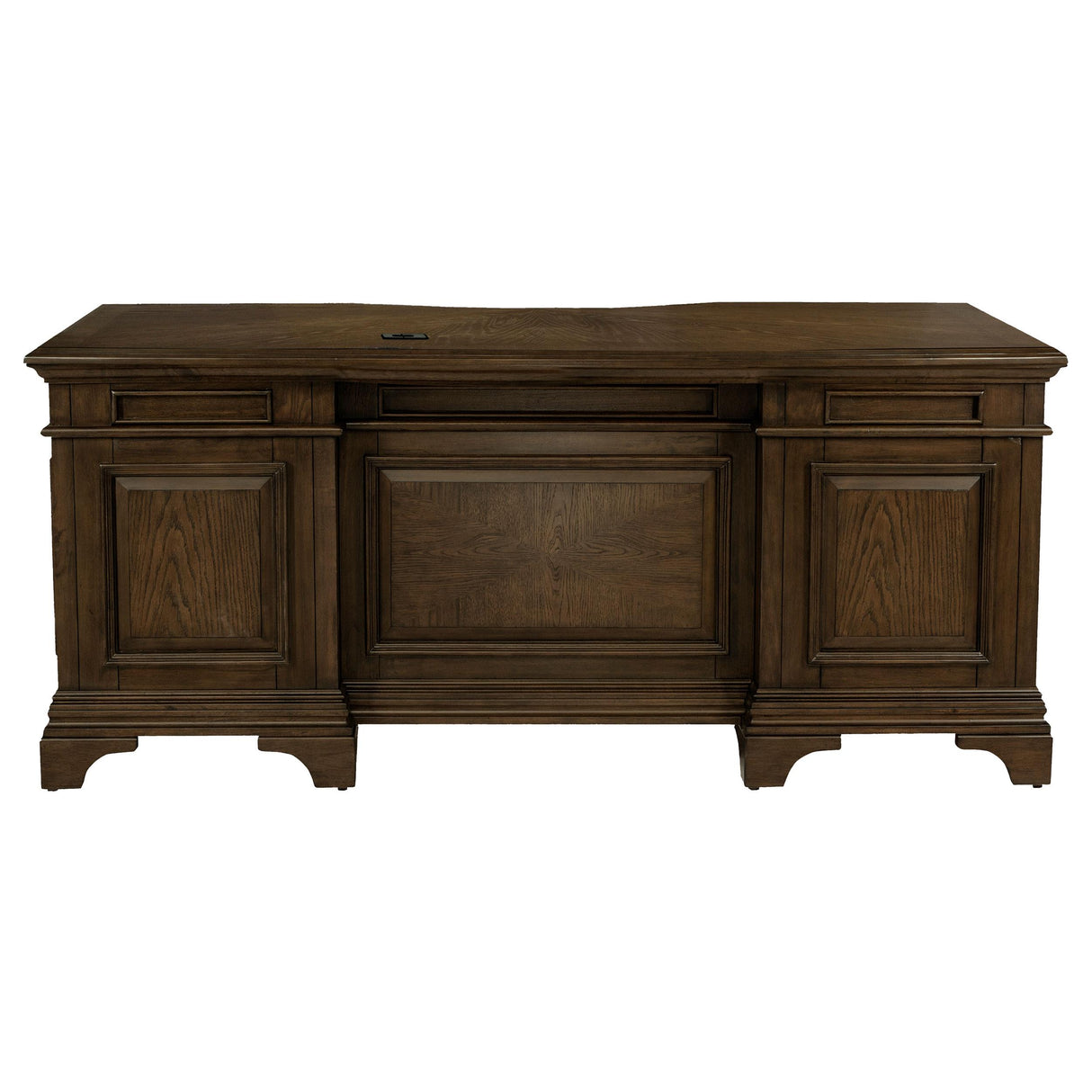  Coaster Furniture Hartshill 881281 72-inch 7-Drawer Executive Desk - Burnished Oak IMAGE 6