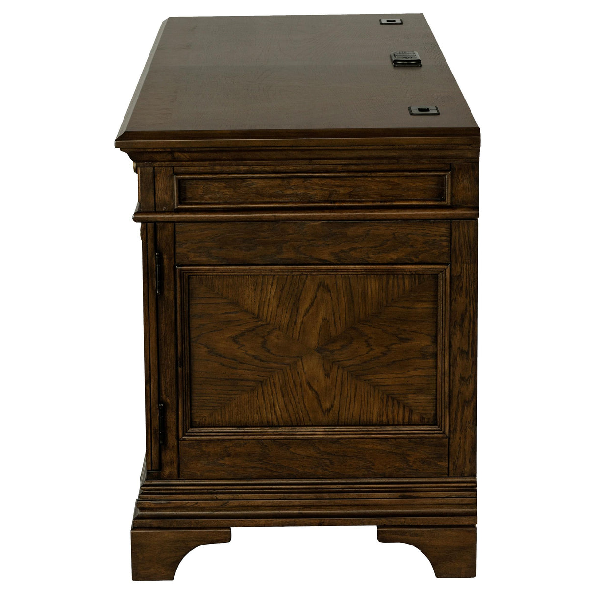 Coaster Furniture Hartshill 881282 66-inch 5-Drawer Credenza Office Desk - Burnish Oak IMAGE 4