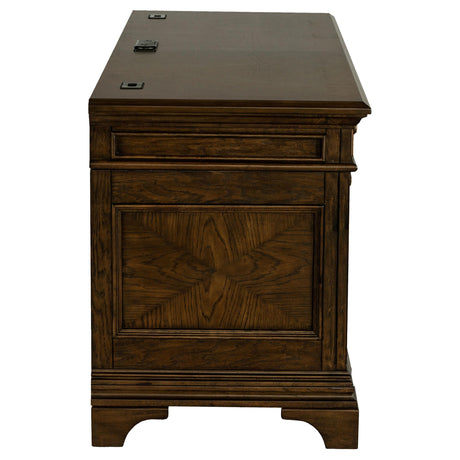  Coaster Furniture Hartshill 881282 66-inch 5-Drawer Credenza Office Desk - Burnish Oak IMAGE 7