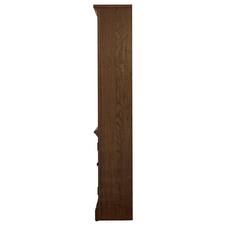  Coaster Furniture Hartshill 881286 78-inch 3-shelf Cabinet Bookcase - Burnished Oak IMAGE 4