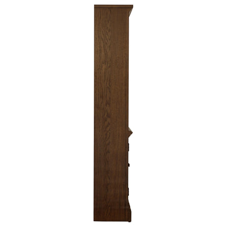  Coaster Furniture Hartshill 881286 78-inch 3-shelf Cabinet Bookcase - Burnished Oak IMAGE 7