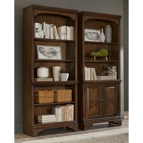  Coaster Furniture Hartshill 881286 78-inch 3-shelf Cabinet Bookcase - Burnished Oak IMAGE 9