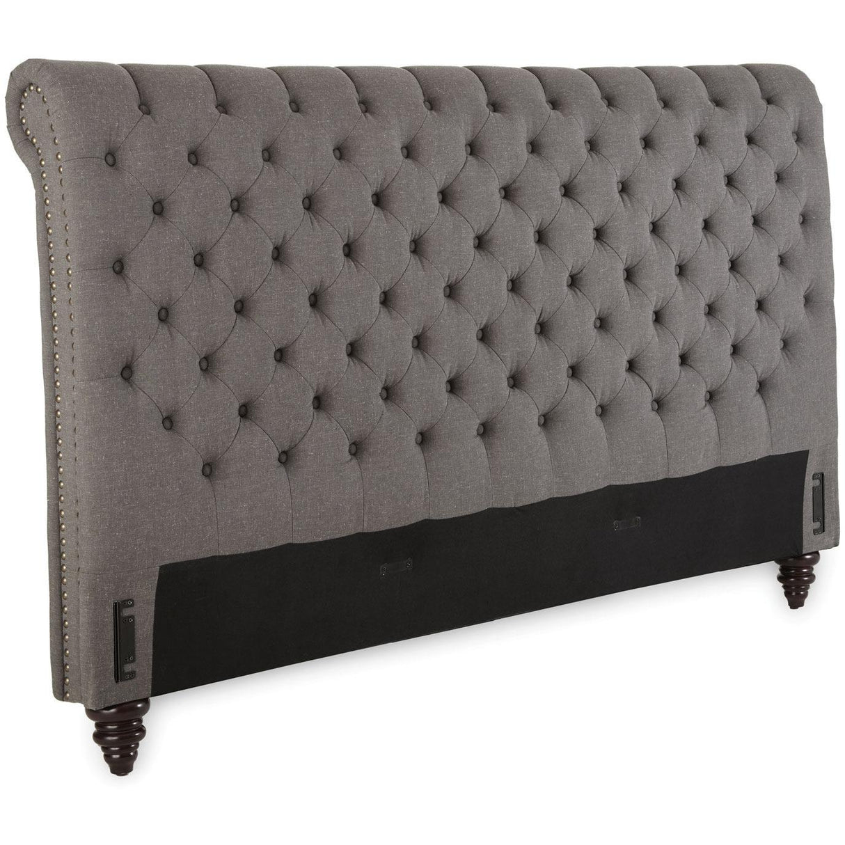  Steve Silver Furniture Swanson SS100KBEDG King Platform Bed - Gray IMAGE 4