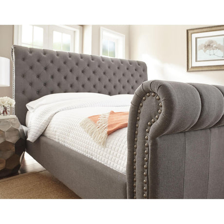  Steve Silver Furniture Swanson SS100KBEDG King Platform Bed - Gray IMAGE 7