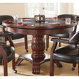  Steve Silver Furniture Tournament TU5050GTBTB Dining and Game Table - Black IMAGE 1