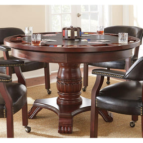  Steve Silver Furniture Tournament TU5050GTBTB Dining and Game Table - Black IMAGE 1