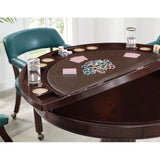  Steve Silver Furniture Tournament TU5050GTTB Dining and Game Table - Brown IMAGE 2