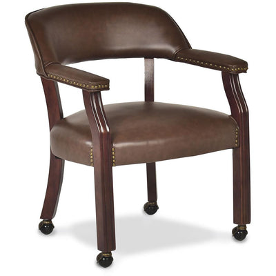  Steve Silver Furniture Tournament TU500A Arm Chair w/Casters - Brown IMAGE 1