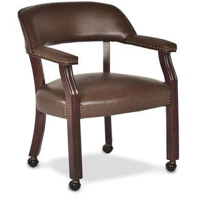  Steve Silver Furniture Tournament TU500A Arm Chair w/Casters - Brown IMAGE 1