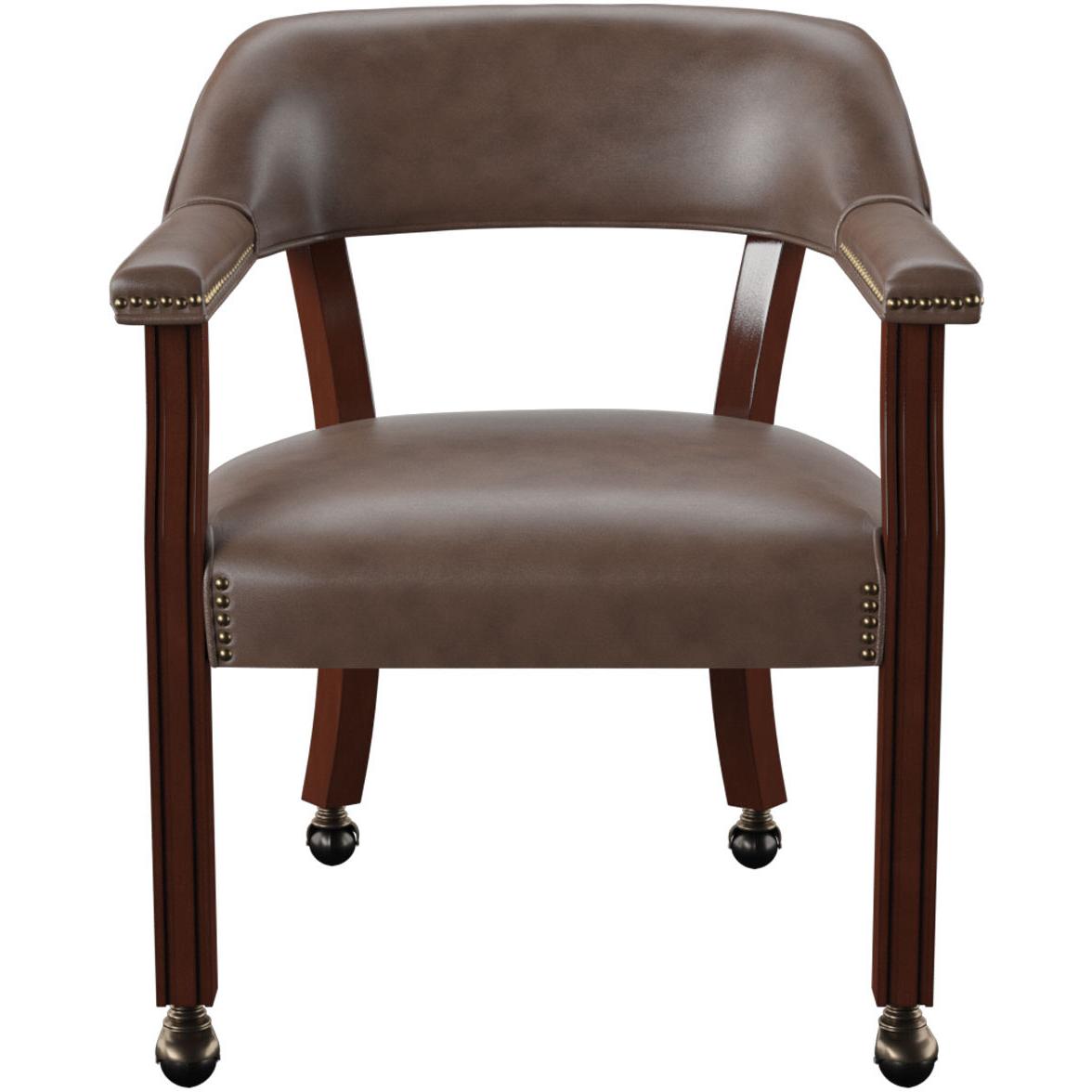  Steve Silver Furniture Tournament TU500A Arm Chair w/Casters - Brown IMAGE 3