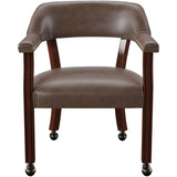  Steve Silver Furniture Tournament TU500A Arm Chair w/Casters - Brown IMAGE 3